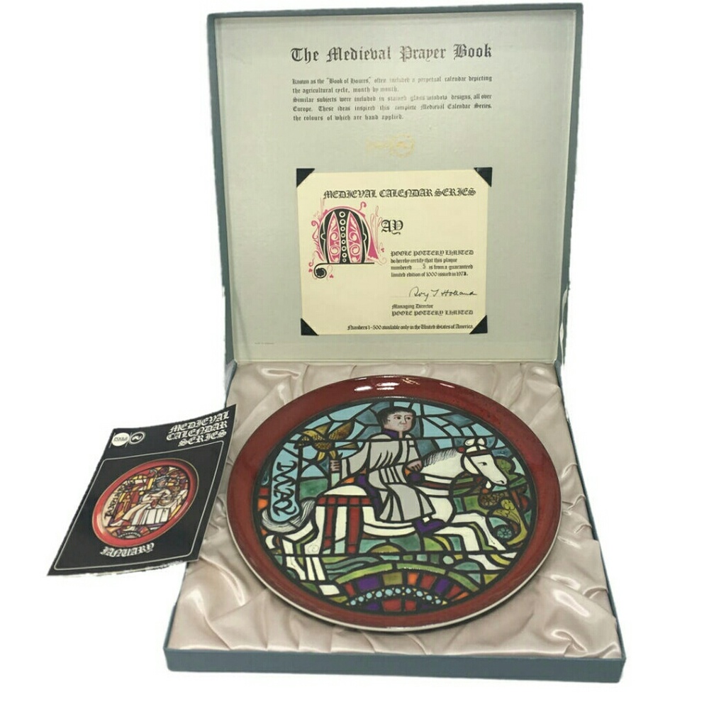 Poole Pottery Medieval Calendar Series May Plate